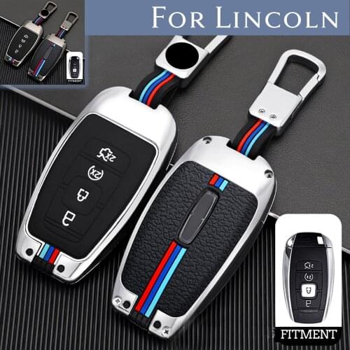 Zinc Alloy Remote Start Car Key Case Cover Auto Accessories Fob Shell For Lincoln Continental MKC MKZ MKX NAVIGATOR 2017-2019