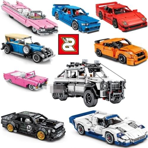 SY8400-8410 Creator Series Sports Car Model Building Blocks Famous Racing Vehicle Enlighten Bricks Toys for Kids Gifts