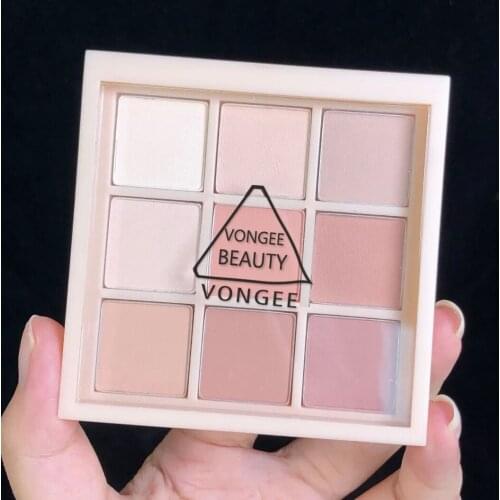 Nine palace grid full matte 9-color eye shadow disk daily natural naked color beginner cheap earth color