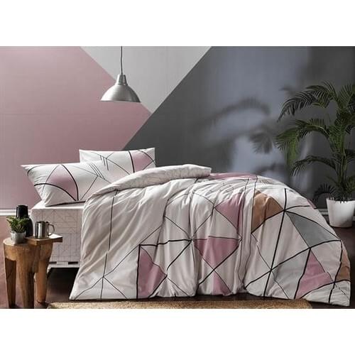 Crown Double Duvet cover set Pink Duvet Cover 200x220 cm Fitted Sheets 160x200 cm Pillow Case: 50x70 cm (2 Pcs)