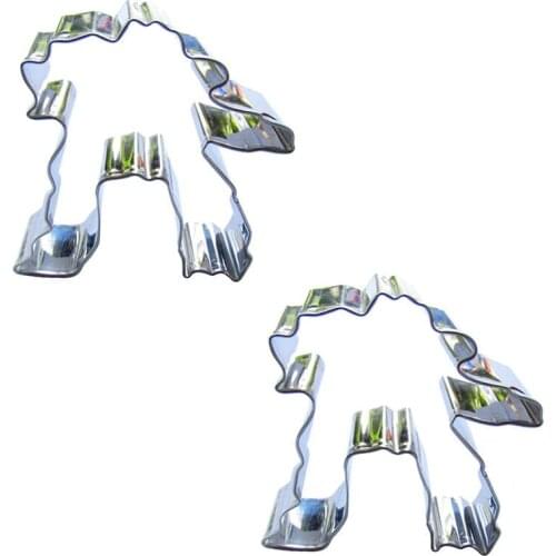 Gundam shape 2 piece biscuit cutting molds, baking tools, cake decorating soft candy tools