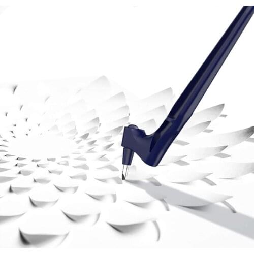 DIY Art Cutting Tool With 3 Heads Craft Cutting Kinfe With 360°Stainless Steel Rotating Blade Cutter Paper Knife Accessories