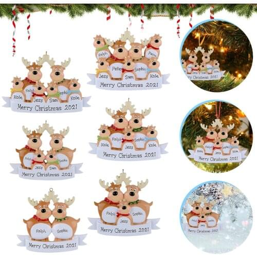 Cute Little Deer Christmas Tree Decorations Winter Gifts Christmas Hanging Decoration Xmas 2021 New Year Natal Party Decor