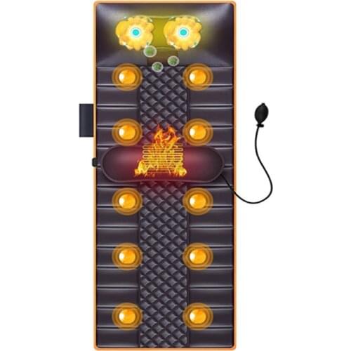 Multifunction Electric Massage Mattress Vibration Hot Compress Cervical Full Body Massage Cushion Electric Heating Blanket