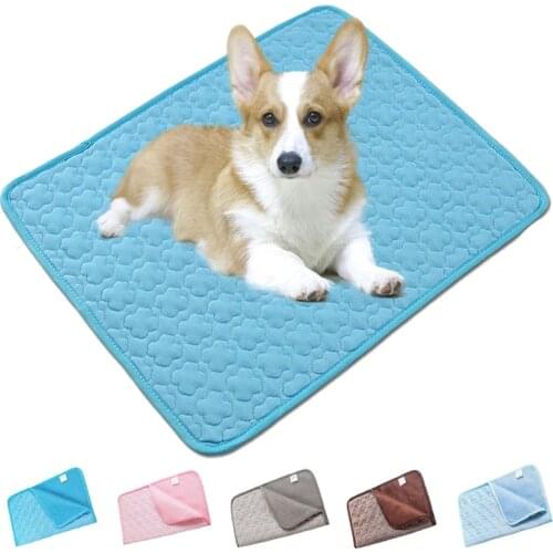Washable Summer Cooling Mat for Dogs Cats Kennel Mat Breathable Pet Crate Pad Cushion Sleep Mat Pet Self Cooling Mats Dog Bed