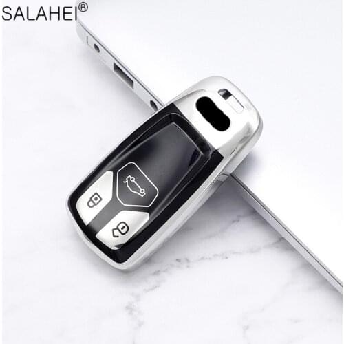 Soft TPU Protection Car Key Case Cover Shell For Audi A4 A4L A5 A6 Q5 Q7 TT 2016 2017 Key Fob 2016 2017 2018 For car Accessories