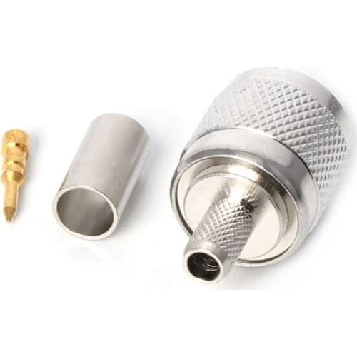 2021 New Drop Shipping TNC Male Plug RF Coax Connector Crimp Nickelplated For Cable RG58 RG142 RG400 LMR195