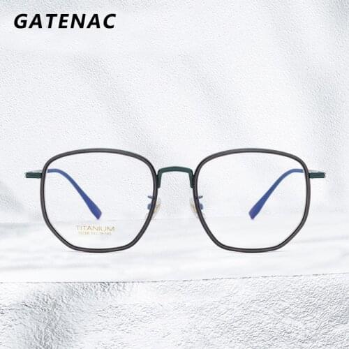 2021 New Titanium Optical Glasses Frame Women Big Box Luxury Brand Myopia Prescription Eyeglasses Frame Lady Men Vintage Eyewear