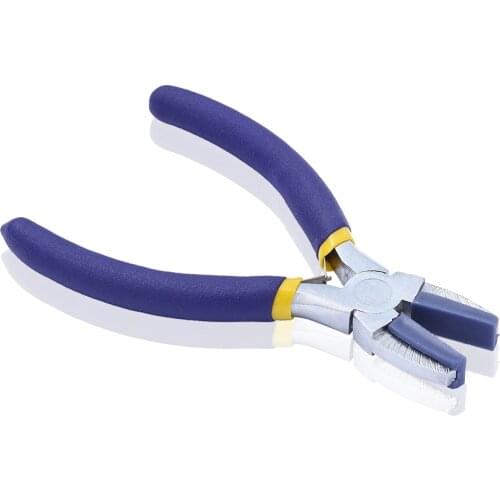 1Pcs Steel Jewelry Pliers Flat Nose Pliers Nylon Jaw Pliers Jewelry Making DIY Tools 13.8x5.8x1.3cm