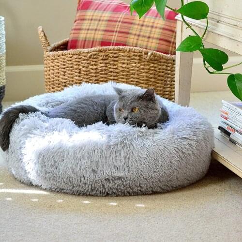 Plush Round Pet Dog Kennel Cat Kennel Keep Warm In Autumn Winter Pets Cotton Kennel Dog Beds for Small Dogs Supplies