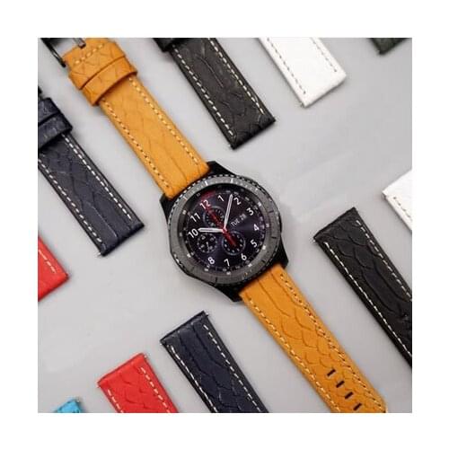 For Huami Watch 1 2 Wrist Strap For Huawei Watch 2Pro Bracelet Newest 22mm Genuine Leather Band For Samsung Gear S3 Best Quality