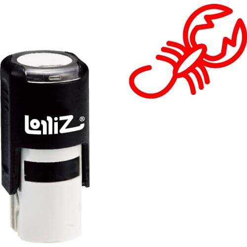 LolliZ Greek Astrology Symbol - Scorpio (The Scorpion) Self-Inking Rubber Stamp