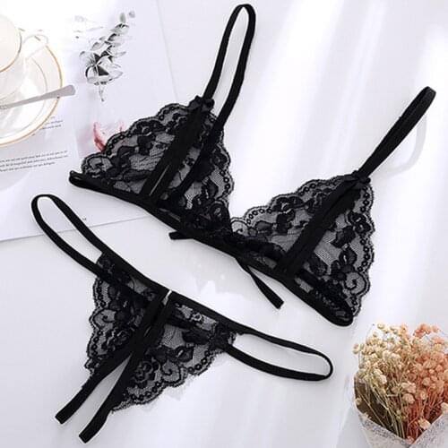 Sexy Lingerie Bras For Women Embroidery Pattern Bra Set Hollow Underwear Set Lace Bralette Wireless Bra Intimates Femme Lenceria