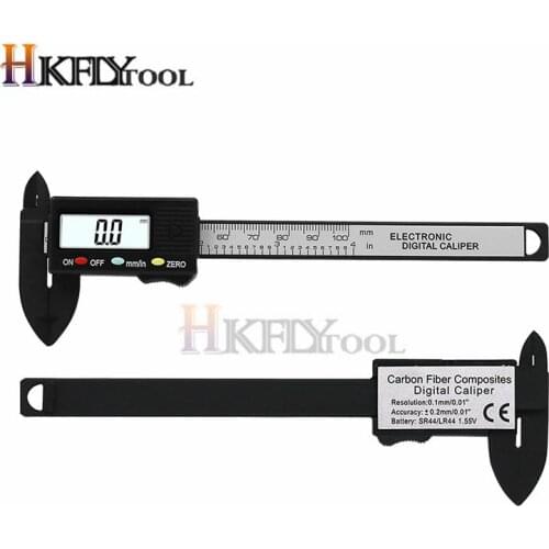 Caliper Practical 100 mm Plastic Electronic Digital Caliper with Large LCD Screen (Without Battery) Digital Kumpas