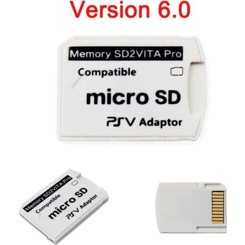 Memory Card Adapter For Sony PlayStation VITA V6.0 SD2VITA Pro Henkaku 3.65 System 1000 2000 TF MicroSD Card Converter White