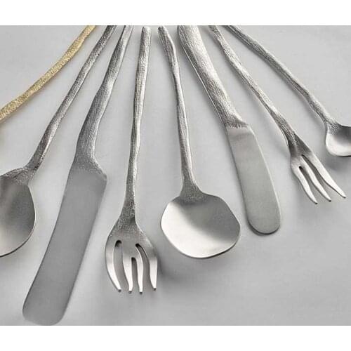 Creativity Simplicity Cutlery Set European Stainless Steel Kitchen Dinner Set Table Eco Friendly Couvert Tableware Sets EK50DS