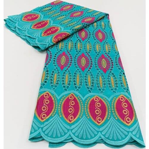 Party Q 2021 High Quality African Lace Fabric Embroidery Swiss French Tulle Pure Cotton 2.5yards Wedding Party Dress Guipure ML2