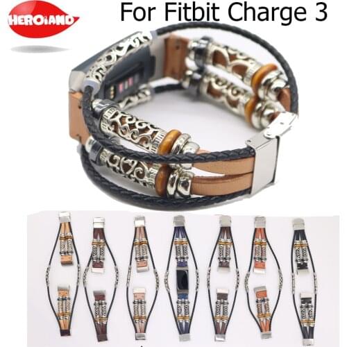 High Quality Replacement Leather Wristband Band wrist Strap band Bracelet For Fitbit Charge 3 Watchbands Correas de reloj bandje