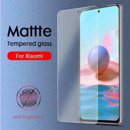 Matte Tempered Glass For Xiaomi Mi 10T Redmi Note 10 9 8 7 Pro 9S 10S 9T 9A K40 Poco X3 NFC F3 GT M3 F2 Pro Screen Protector