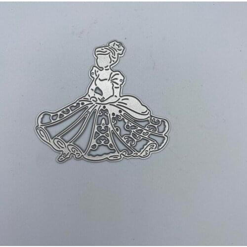 Girl in dress 2 Metal Cutting Dies Stencils For Scrapbooking Paper Cards Crafts DIY 2019 New