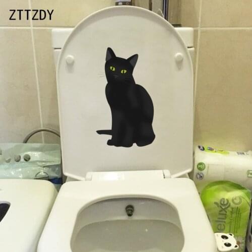 ZTTZDY 12.8*21.6CM Personal Cat Living BedRoom Home Decoration Toilet Wall Sticker Decal T3-0111