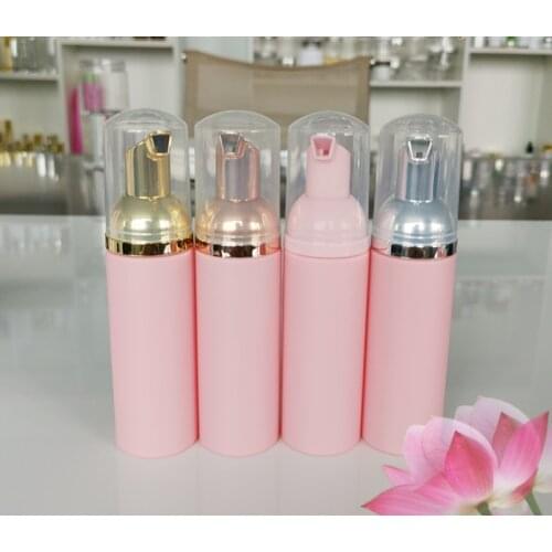 1PCS 60ml Portable Foam Bottle Empty Pump Pink Bottle Lotion shampoo Dispenser Refillable Bottles
