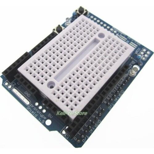 1pcs/lot UNO Proto Shield prototype expansion board with SYB-170 mini breadboard based UNO ProtoShield