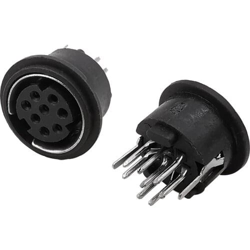 10pcs/lot PS2 8 Pin Mini DIN Female Socket Connector 8Pin DIN Mini Jack PS2 Mini Circular DIN Terminal Chassis