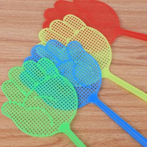 10 Pcs Plastic Swatter Flies Fishing Fly Household Fly Swatter Plastic Random Color Mosquitoes flappers Trap pests Control