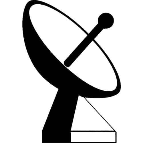 11.5cm*16.6cm Ground Station Satellite Dish Fashion Vinyl Stickers Black/Silver S3-5504