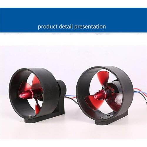 12-24V Brushless Motor Underwater Thruster 3-Blades Propeller for RC Boat Ship Model Thruster