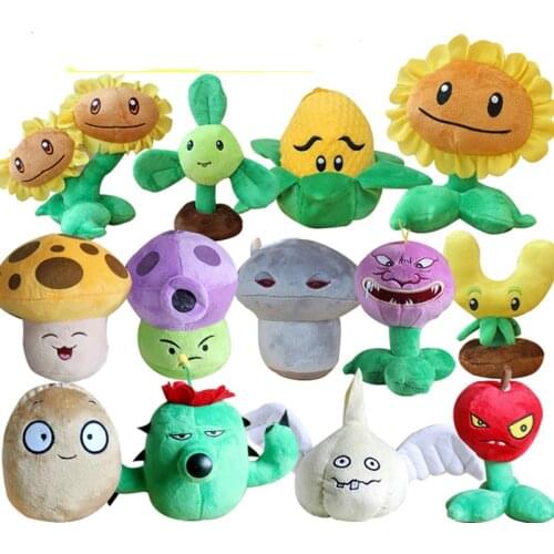 13pcs/lot Plants vs Zombies PVZ SunFlower Cactus Chomper Nut Plush Toy Soft Stuffed Toys for Children Kids Gifts Party Toys