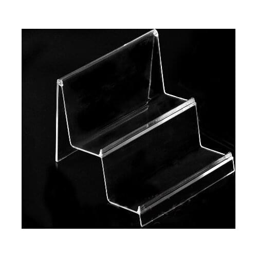 2 Tier Plastic Purse Wallet Bag Book Display Racks Holder Stands