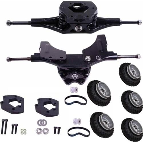 2020 New Arrival DIY Size 200*50mm Electric Skateboard Gear Motor Truck Wheels Kit For Longboard Off Road Board Free Shipping