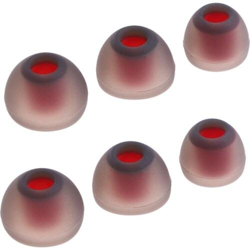 3 Pairs (6Pcs) Silicone Eartips Earbud For In-Ear Moving Iron Headphone Earphone