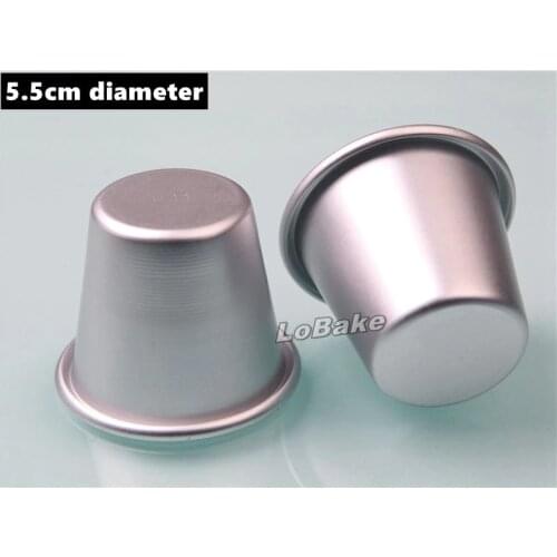 5pcs/lot) Latest 5.5 top diameter cups mug shape aluminium jelly pudding tarte candy mould for pastry tools kitchen accessories