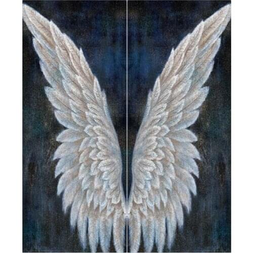 5D pintura de diamantes redondos alas de ángel bordado de diamantes mosaico punto de cruz decoración del hogar