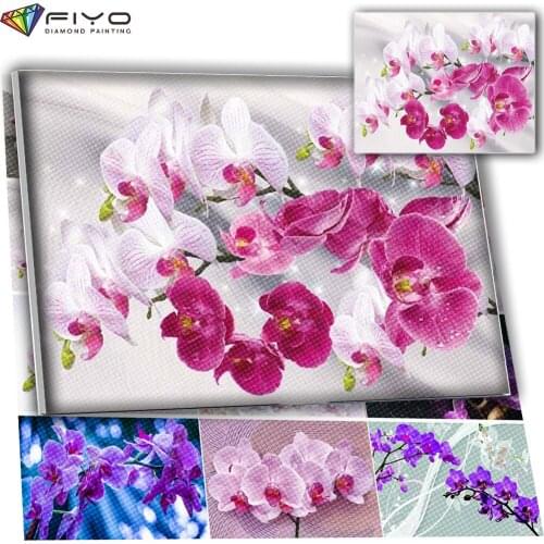 DIY 5D Diamond Painting Flower Orchid Picture Mosaic Full Square/Round Diamond Embroidery Cross Stitch Set Art Pintura Diamante