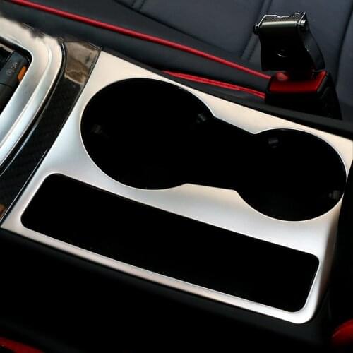 Car Chrome Interior Stainless Steel Cup Holder Frame Panel Decorative Trim For Audi A4 B8 A5 2009 -2011 2012 2013 2014 2015