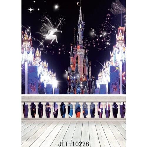 Night Castle White Floor Photography Background Children Birthday Party Backdrops for Photo Studio Party Decorations