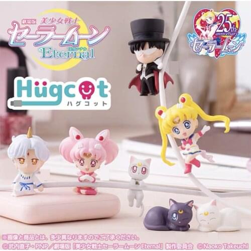 Bandai Genuine Gashapon Toys Sailor Moon ETERNAL Chiba Mamoru Helios Chibiusa Diana Luna Action Figure Ornament Toys