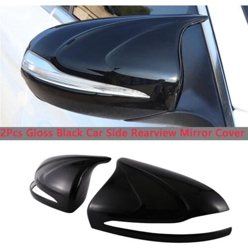 Gloss Black Car Side Rearview Mirror Cover Shell for Mercedes-Benz W205 W213 X253 C E GLC GLA GLB Class