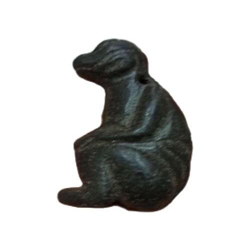 Hongshan Culture jade collection high density iron meteorite jade sitting monkey