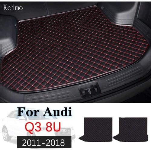 Leather Car Trunk Mat For Audi Q3 8U 2011 2012 2013 2014 2015 2016 2017 2018 Trunk Boot Mat Liner Pad Cargo pad Audi Cargo Liner
