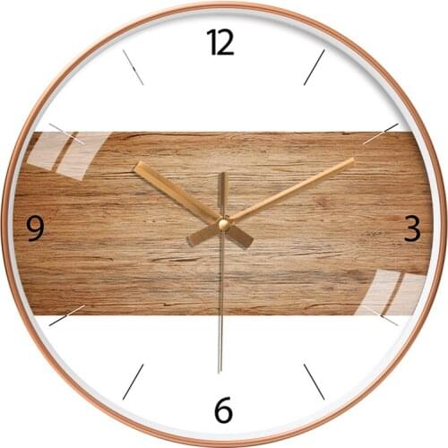 Modern Design Simple Wall Clock Nordic Silent Mute Creative Wall Watch Wood Color Fashion Reloj Pared Home Bedroom Decor AA50ZB