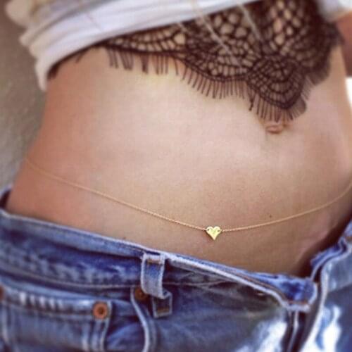 2021 new fashion accessories sexy heart-shaped waist chain bohemian style ladies fashion jewelry factory direct sales