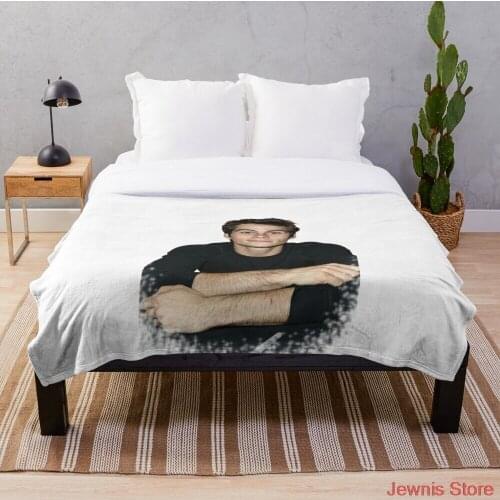 Dylan O Brien Blanket Snowflake Wool Blanket Coral Fleece Bedspread Blankets Portable Blanket