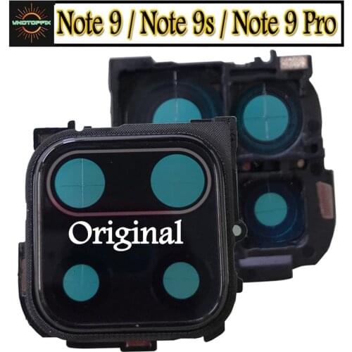 Original For Xiaomi Redmi Note 9 pro Note 8 Pro Camera Frame+Back Glass Lens For xiaomi redmi note 9s camera len replacement