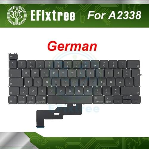 Original New Laptop A2338 Keyboard German GR Replacement Repair For Apple Macbook Pro Retina 13'' M1 2020 Layout