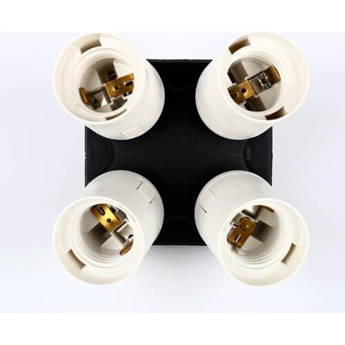 CY in stock 4in1 E27 Base Socket Light Lamp Bulb Holder Adapter Splitter for Photography Studio Accessories Softbox Photo Video
